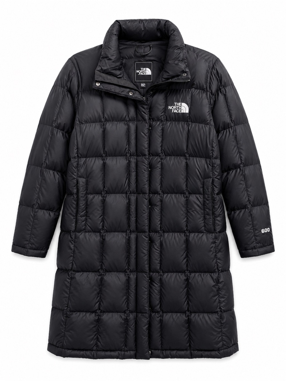 The North Face Metropolis Down Parka Long Jacket Coat Black 600 Fill Womens S